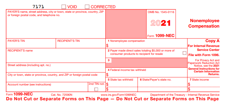 1099-NEC 2021 - Public Documents - 1099 Pro Wiki